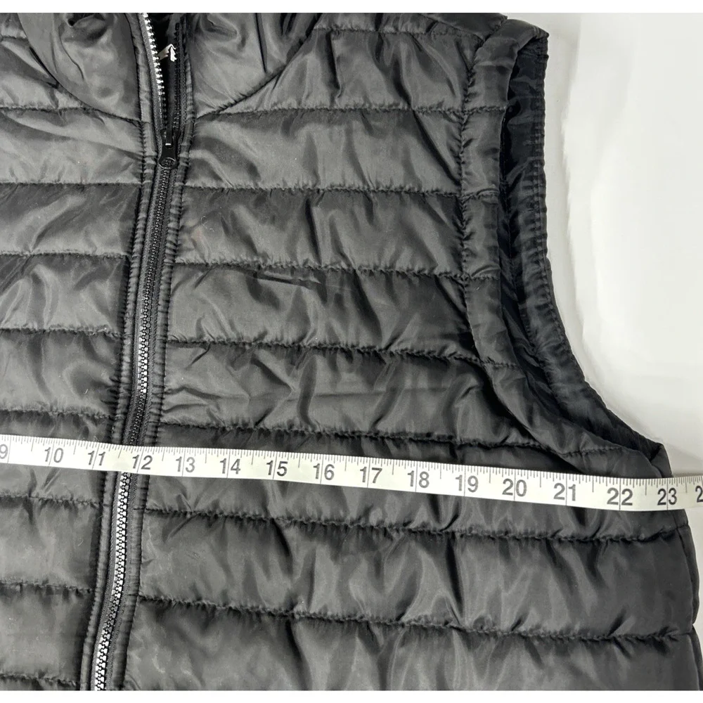 Mens Jackson Hole Puffer Quilted Vest Zipper Front Outerwear Pockets Black Large